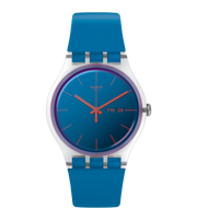 Swatch SUOK711 New Gent Polablue Blue Silicone Strap Women's Watch - mzwatcheslk srilanka